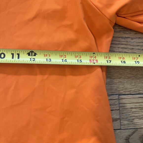 M. Miller Swarovski Crystals Quarter Zip Orange Anti UV Stretch Athletic Shirt L - Picture 15 of 16